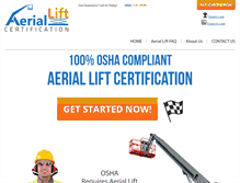Tablet Screenshot of aerialliftcertification.com